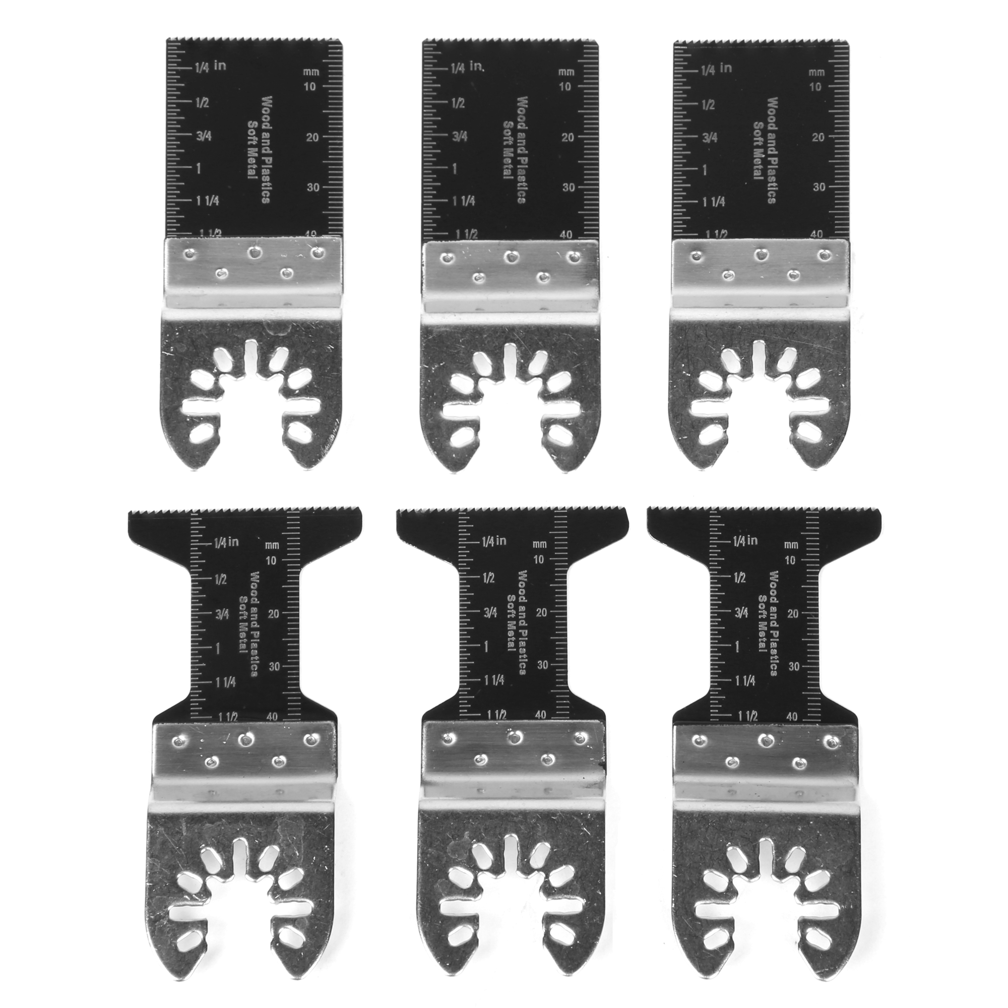 WEN Oscillating Multi-Tool Blade Set - 6-Pc, Bi-Metal, 45mm & 34mm, Universal Design, Model# MTB206